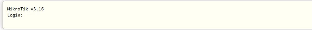 MikroTik First time login