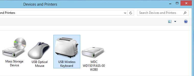 Wireless keyboard is a toaster in Windows
