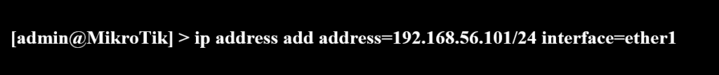 Configure IP on MikroTik