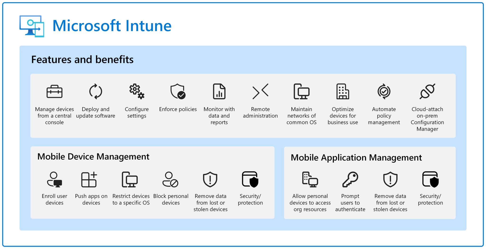 List Of Microsoft Intune Features | Rizwan Ranjha